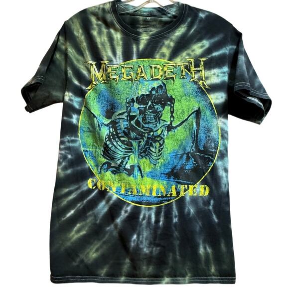 Megadeath Contaminated Tie-Dye Graphic T-Shirt - Size XS - Picture 1 of 7